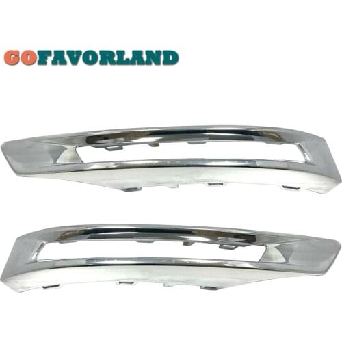 Pair Front Left Right Bumper Fog Light Grille Cover Chrome 2048853974 2048854074 For Mercedes Benz GLK 2014 2015 2016