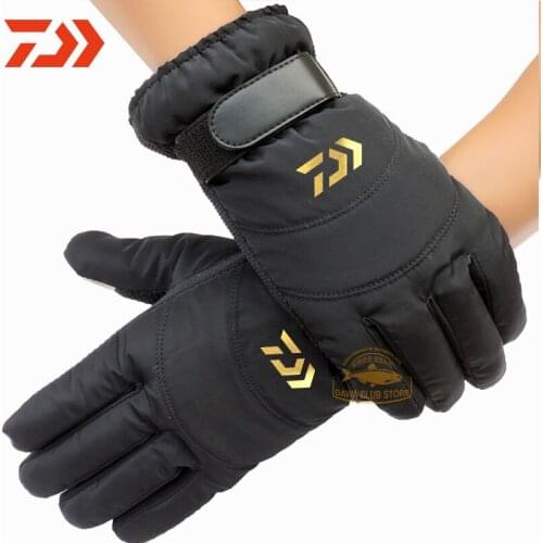 2021 New Winter DAIWA Fishing Gloves Men Outdoor Sports Waterproof Ski Gloves Windbreak DAWA Fishing Gloves Ridding Warm Gloves
