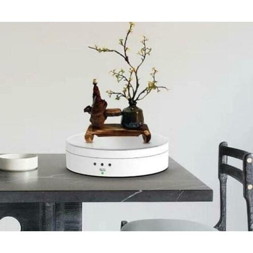 3 Speeds Electric Rotating Display Stand Mirror 360 Degree Turntable Jewelry Holder Battery for Photography Video Shooting Props