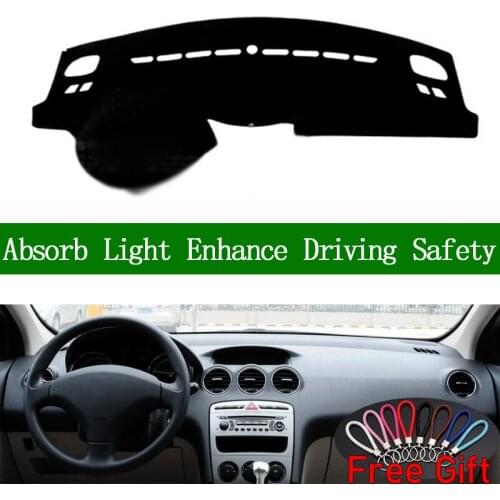 For Peugeot 408 2010 2011 2012 2013 Dashboard Cover Sun Shade Non-slip Dash Mat Pad Carpet Car Stickers Interior Accessories