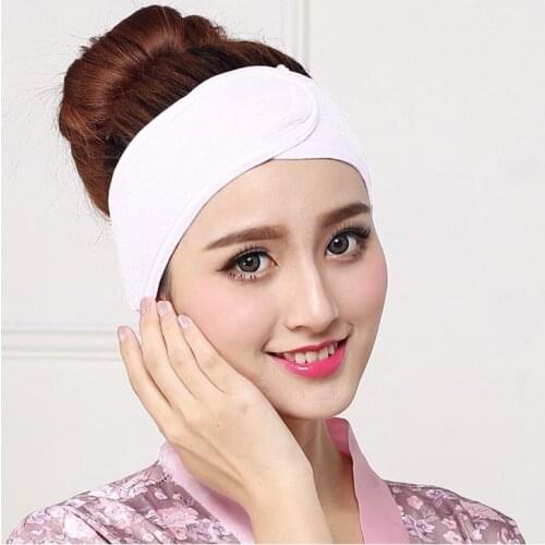 Adjustable Shower Cap Wide Toweling Hair Wrap Stretch Salon SPA Facial Headband Make Up Accessories