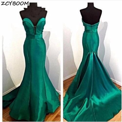 Mermaid Green Evening Dresses 2021 Women Formal Party Sleeveless Vestidos De Gala Elegant Long Robes De Soirée Sexy Prom Gowns