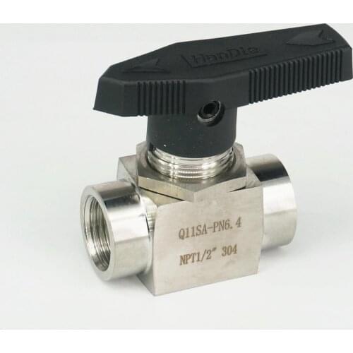 1/2" NPT Female Shut Off Ball Valve 304 Stainless Steel Bulkhead Water Gas Oil 915 PSI Plumbing