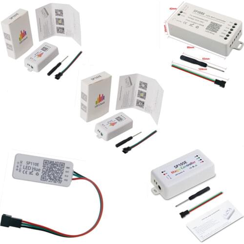 SP108E wifi WS2811 WS2812B Led Music Controller SP107E SK6812 SP105E Bluetooth APA102 SP110E WS2801 Pixels Led Strip DC5-24V