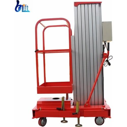 6m-10m Platform Single Column Standard Aluminium Types Hydraulic Lift For Warehouse Crane