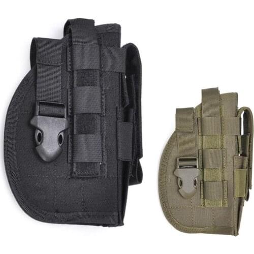 Tactical Gun Holster Holder with Flashlight Mag Pouch Molle Modular Pistol Holster Quick Release Molle System Pistol Accessories