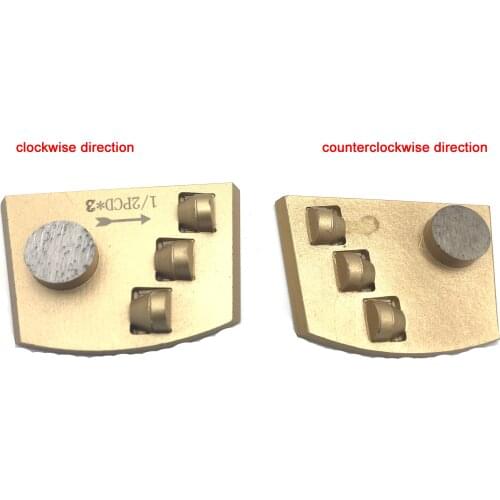 Trapezoid concrete grinding pcd diamond polishing pad for glue patient removal for lavina grinding polishing machine