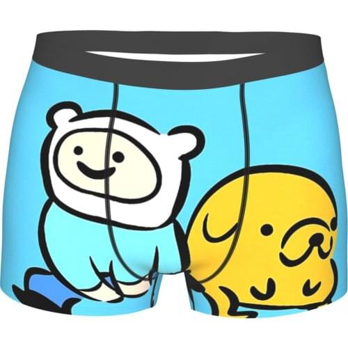 Bros Adventure Time Finn Jake BMO Bubblegum TV Underpants Breathbale Panties Male Underwear Print Shorts Boxer Briefs