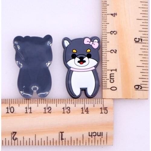 10 PCS DIY Yellow/White/Grey Lovely Dogs Soft PVC Handmade Decorations Handicraft School Fit Bags/Pants/T Shirts/Phone Case