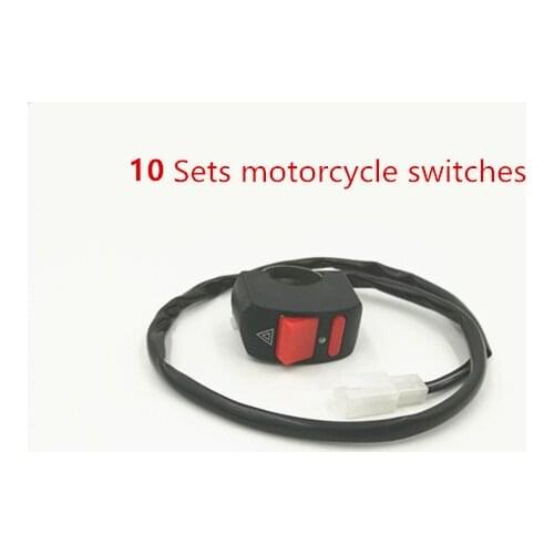 10X Universal Handlebar Motorcycle Accident Hazard Light Switch ON/OFF Button for motorcycle led headlights lamps spotlights