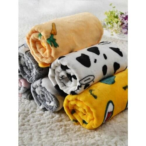 Pet Four Seasons Warm Anti-skid Blanket Universal Foldable Soft Mats Portable Coral Fleece Puppy Kitten Mats, 4 Styles