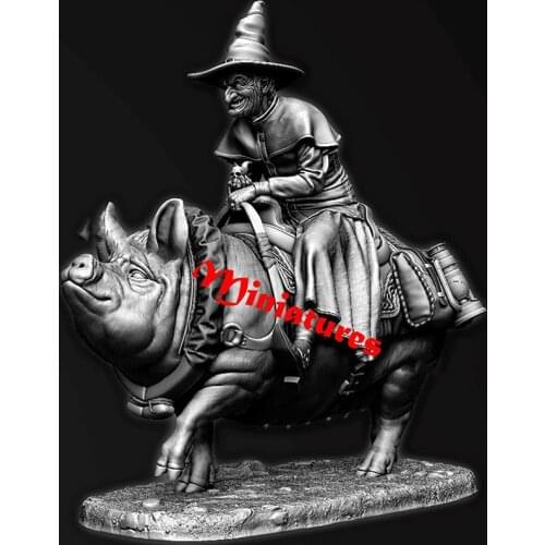 1/32 54mm ancient warrior sit with hat Resin figure Model kits Miniature gk Unassembly Unpainted