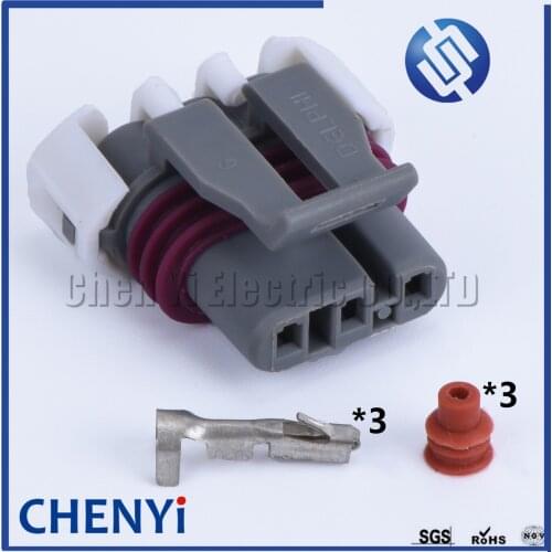 1 set 3 Pin female LS MAP And 58x Crank Engine Speed Sensor auto waterproof connector Delphi Wiring Connector 12129946