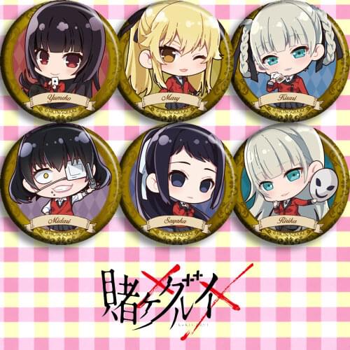 1pc 58 mm Kakegurui Yumeko Jabami acrylic badges brooch round pins