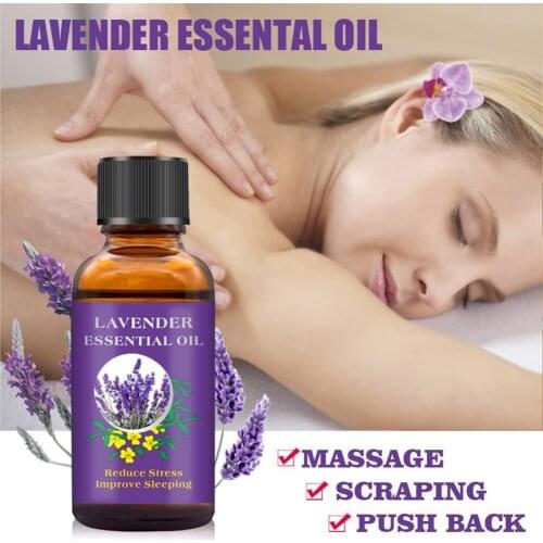 1pcs New Product Lavender Pure Essential Oil Body Skin Care 100% Pure Natural Plant Flowers Body Massage Spa Essential Oil 30ml