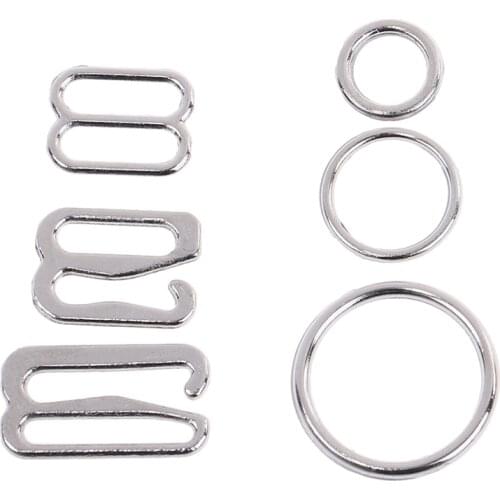 100pcs Metal Bra Strap Adjustment Buckles Underwear Sliders Rings Clips For Lingerie Adjustment DIY Accessories Wholesale