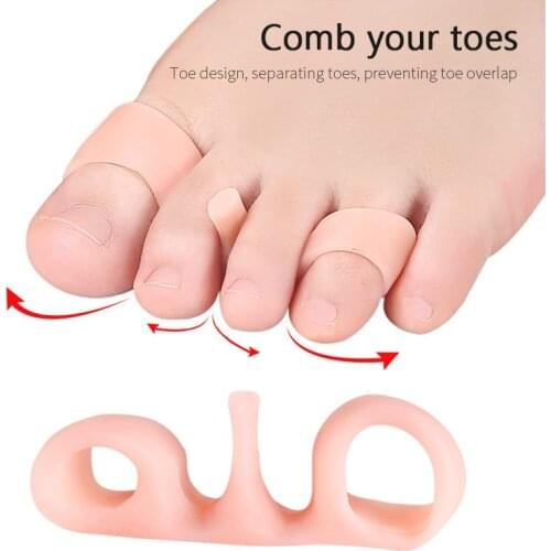 2 Pcs Snail-shaped Toe Separator, Thumb Straightener Silicone Hallux Valgus Correction Foot Finger Protector Foot Massager