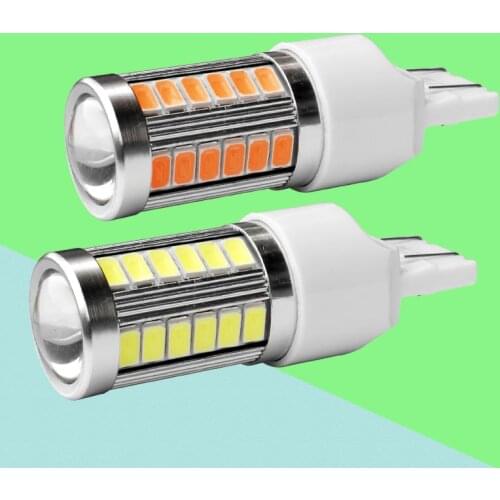 2pcs High Quality T20 7443 W21/5W Super Bright 33 SMD 5630 5730 LED Auto Brake Light Fog Lamp Car Daytime Running Light DRL bulb