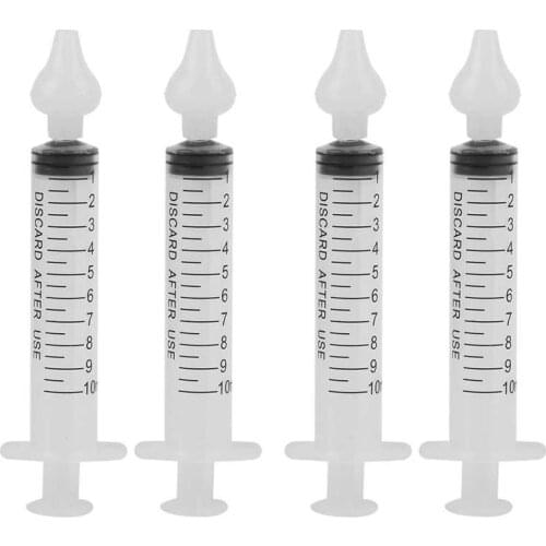 4pcs Medical Professional Syringe Baby Nasal Irrigator Portable Infant Nose Cleaner Rinsing Device Soften Nasal Scab for Kids