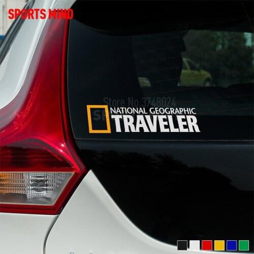 5 X NATIONAL GEOGRAPHIC TRAVELER Car Stickers Decal Car Styling For Honda Toyota Volvo Renault BMW Nissan Skoda Opel Accessories