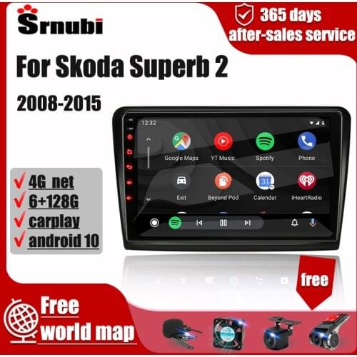 For Skoda Superb 2 B6 2008-2015 Android 2Din Car Radio Navigation Multimedia Video Autoradio audio carplay accessories speakers
