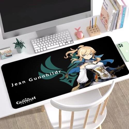 Genshin Impact Large Mouse Pad Gaming Accessories L 90*40 Computer Laptop Non-slip Gaming Mouse Pad Anime Keyboard Pad Table Mat