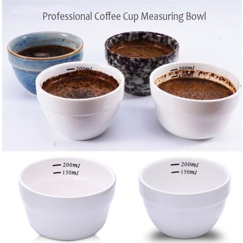 Espresso Coffee Cupping Cup 150-200ml Ceramics Measuring Bowl Coffee Competition Baking/Dry Ingredients/Liquid Accessories