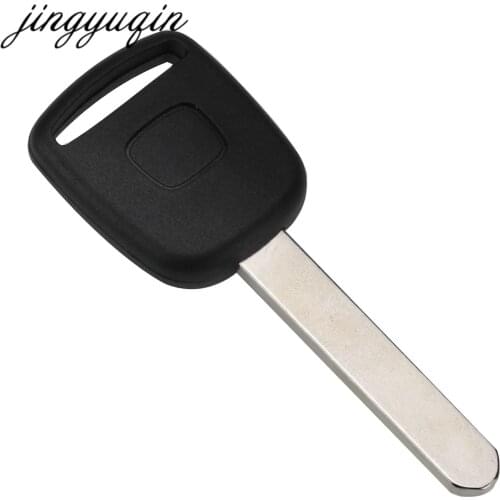 Jingyuqin Transponder Ignition Remote Car Key Shell For Honda CR-V XR-V Accord Civic Jade with Chip Groove Key Fob Replacement