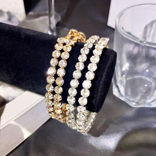 JJFOUCS New Multiple Size Large Crystal Hoops Earrings Gold Silver Color Punk Hip Hop Earring Personality Christmas Jewelry Gift