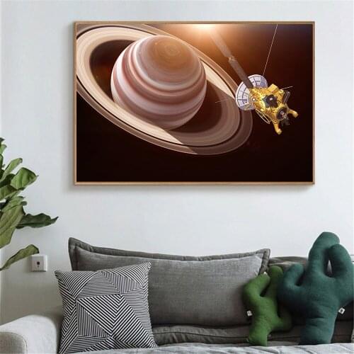 Canvas Pictures Astronaut Poster Planet Earth Moon Poster Home Decor Cosmonauts Space Living Room Modern Wall Art Satellite