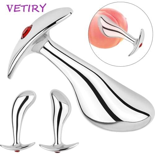 Crystal Anal Plug Dildo Butt Plug Prostate Massage Sex Toys Women Men Adult Sex Products Intimate Goods Stainless Steel S M L