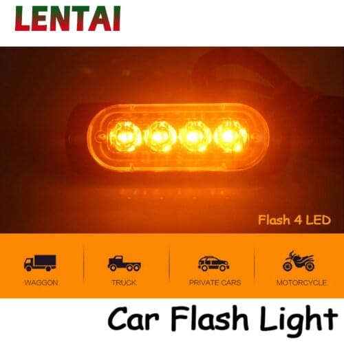 LENTAI For Mitsubishi asx lancer Renault megane 2 3 duster captur clio 4 MG 1PC Car Emergency Strobe Light Warning Flashing Lamp