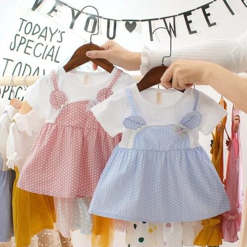 Summer Baby Girl Dress Sweet Birthday Dress Sweet Polka Dot Vestido Infant Bow Tulle Wedding Dresses 0-2T Newborn