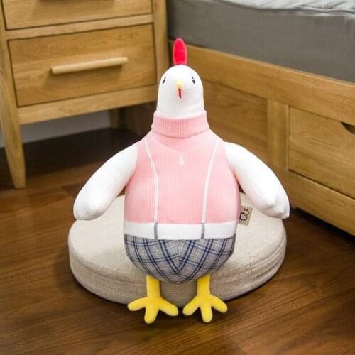 Cute pet cockerel stuffed toys cute clothes colorful chicken doll pillow children birthday gifts wholesale