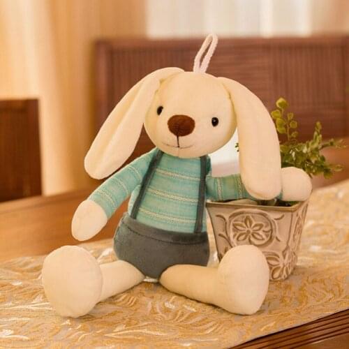 Cartoon Cute Sugar Candy Rabbit Plush Toy Grab Machine Doll Plush Toy Long Eared Rabbit Doll Home Decoration Cloth Plush Pillow