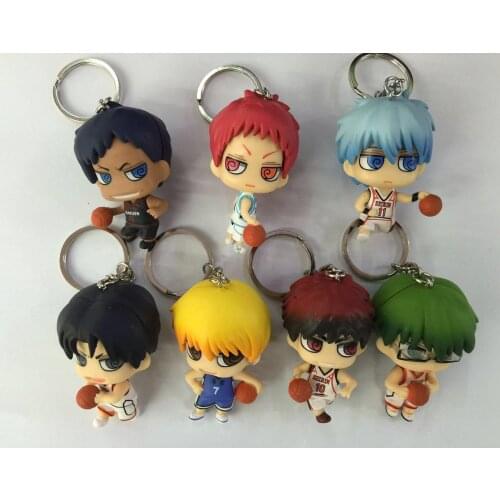 New 6pcs/7pcs/9pcs/set Japan Anime Action Figure Kurokos Basketball Kuroko Tetsuya Kagami Taiga 5~6cm PVC Model Pendants Doll