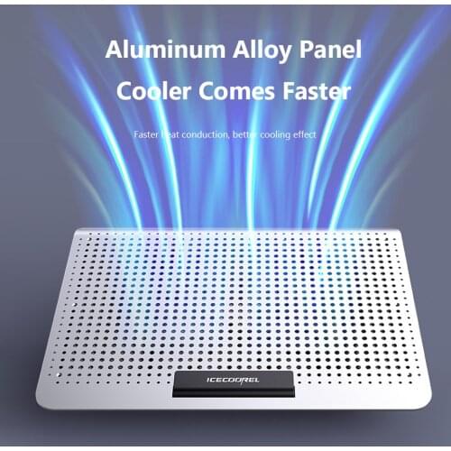 A18 Laptop Cooling Stand Pad with Wind Adjustment Knob 7 Height Levels Aluminum Laptop Cooler Stand Riser for 17 inch Notebook