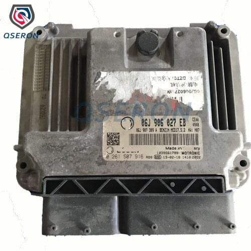 Genuine Auto Car ECU 06J906027EB Engine Parts Electronic Control Controller Unit Computer Module ECM PCM 0261S07916 For VW Bosch