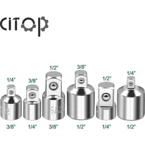 Citop 1/4 3/8 1/2 Wrench-sleeve Joint Converter Ratchet Wrench Adapters Chrome Vanadium Steel CR-V Drive Socket Adapter