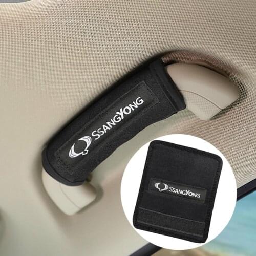 Car interior Car roof handle plush protective cover for Ssangyong kyron Rexton korando Actyon Sports Tivoli
