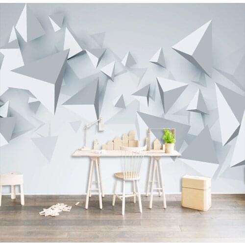 Custom Photo Wallpaper 3D Stereoscopic Abstract Geometric Art Wall Painting Modern Living Room Office Wall Decor Bedroom Mural