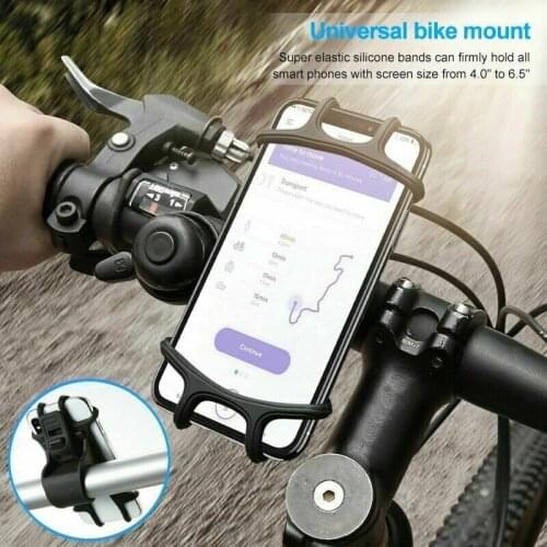 Portable Bicycle Phone Holder Support For 4 - 6 inch Mobile Phone Bicycle Motorcycle Bike Handlebar Silicone Holder GPS Stand