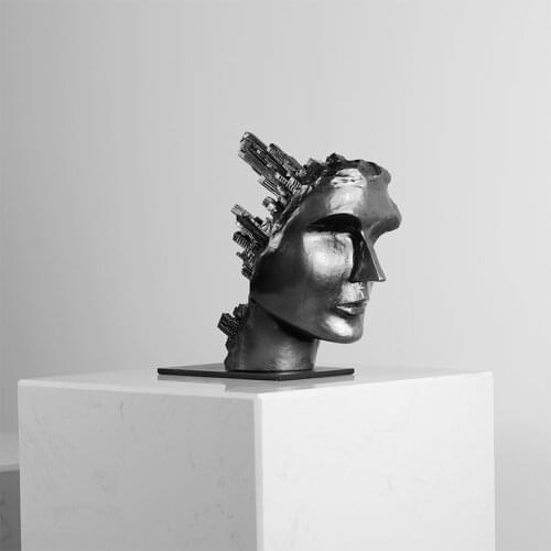 Luxury Modern Fashion Architectural Style Incomplete Head Portrait Statue Decoration Home Living Room Hotel Desktop Accessories