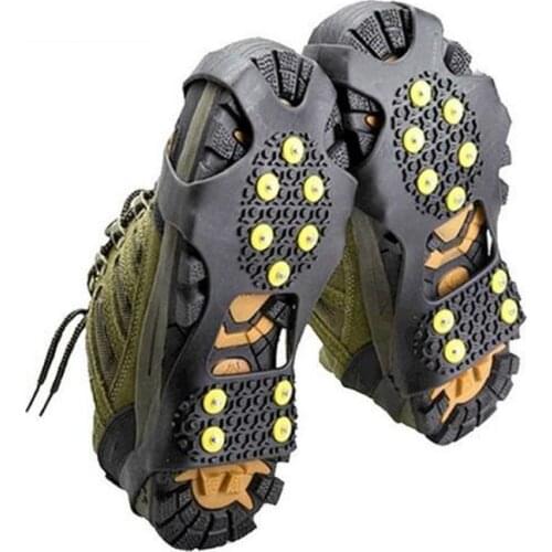 1 Pair Hot Sale Crampons 10 Studs Anti-Skid Snow Ice Climbing Shoe Spikes Grips Crampons Cleats Overshoes