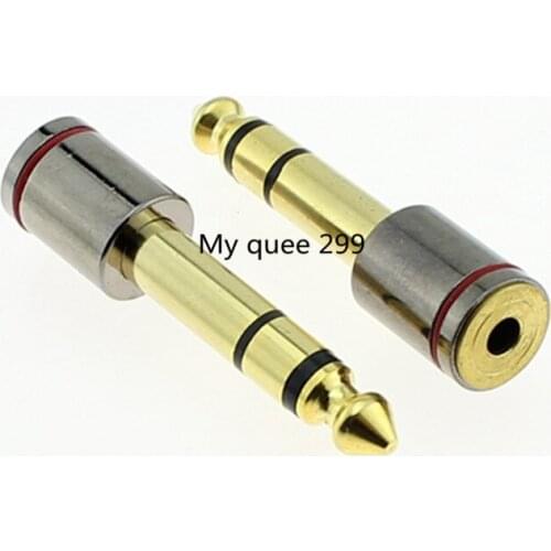 6.35mm transfer head 6.35mm to 3.5mm transfer female plug headphone microphone audio transfer stereo