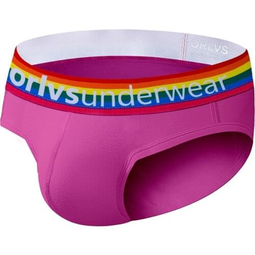 4 Color Fashion Underpants Men Briefs Cotton Sexy Jockstrap Breathable U Pouch Men Underwear Cueca Tanga High Quality Rainbow