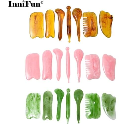 Face Care Set Face Lift Board Massage Stick Gua Sha Scraping Scraper Acupuncture Pen Facial Slimming Soothing Skin Care Tool