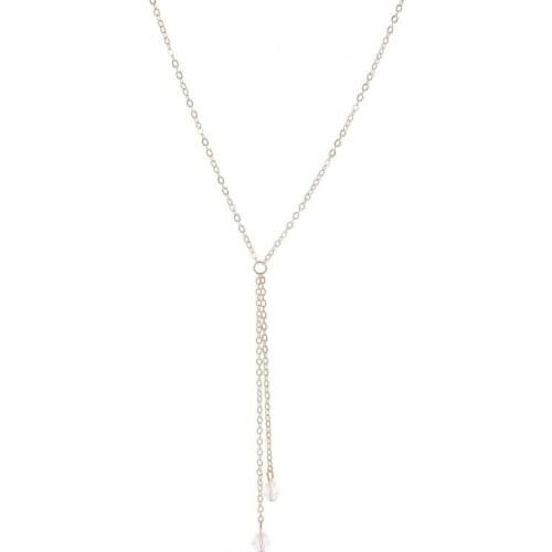 Punk Girl Necklace 2020 Fashion New Wild Popular Crystal Tassel Long Necklace Womens Clothing Sale Rinestone Necklace