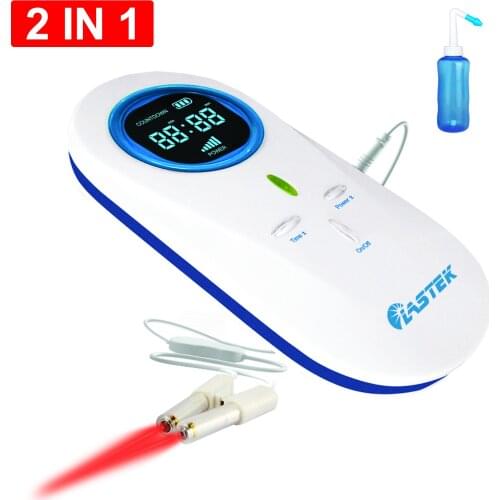 2 in 1 650nm promoting allergic rhinitis blood circulation laser blood cleaner with free Rhinitis Irrigator