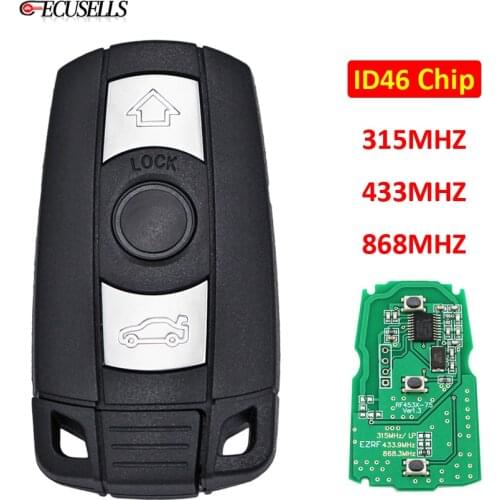 3 Button Remote Car Key 315MHZ 433MHZ 868MHZ with ID46 Chip FCC ID: KR55WK49127 for BMW 1 3 5 6 7 Series X5 X6 Z4 CAS3 CAS3